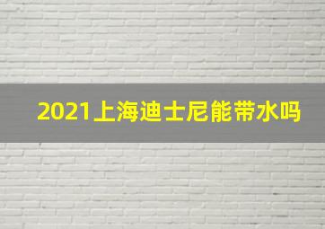 2021上海迪士尼能带水吗