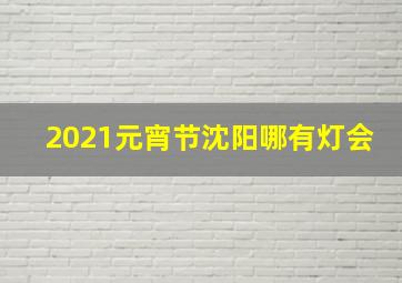 2021元宵节沈阳哪有灯会