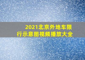 2021北京外地车限行示意图视频播放大全