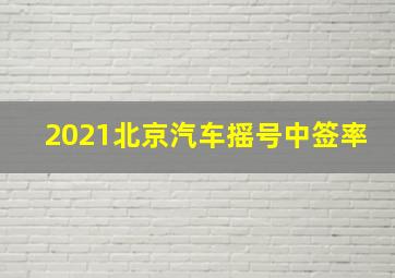 2021北京汽车摇号中签率