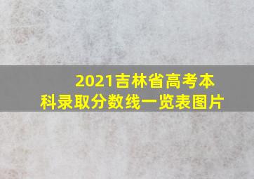 2021吉林省高考本科录取分数线一览表图片