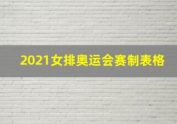 2021女排奥运会赛制表格