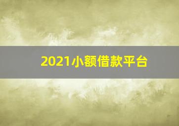 2021小额借款平台