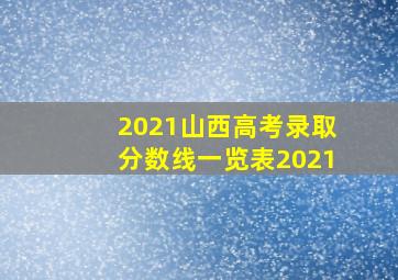 2021山西高考录取分数线一览表2021