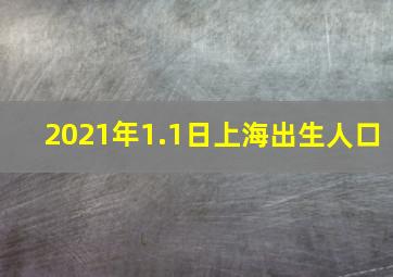 2021年1.1日上海出生人口