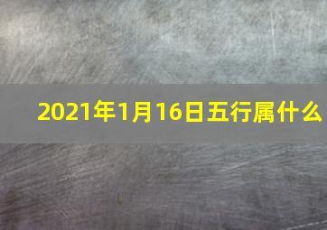 2021年1月16日五行属什么