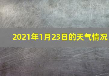 2021年1月23日的天气情况