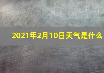 2021年2月10日天气是什么