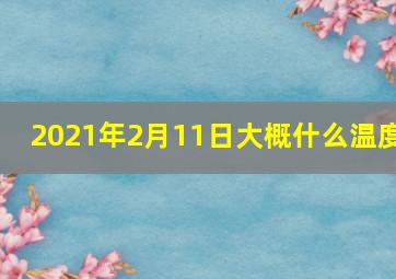 2021年2月11日大概什么温度