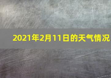 2021年2月11日的天气情况