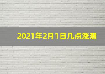 2021年2月1日几点涨潮