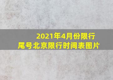 2021年4月份限行尾号北京限行时间表图片