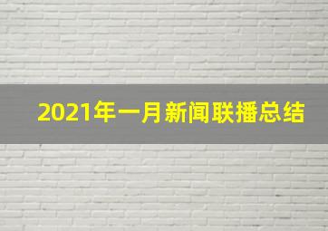 2021年一月新闻联播总结