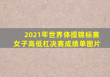 2021年世界体操锦标赛女子高低杠决赛成绩单图片