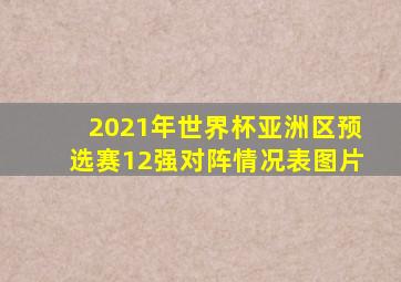 2021年世界杯亚洲区预选赛12强对阵情况表图片