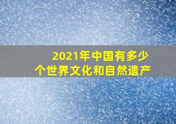 2021年中国有多少个世界文化和自然遗产