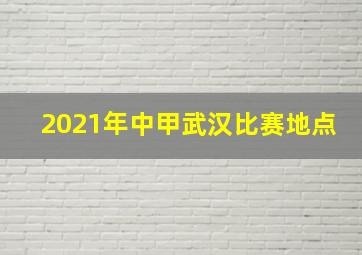 2021年中甲武汉比赛地点