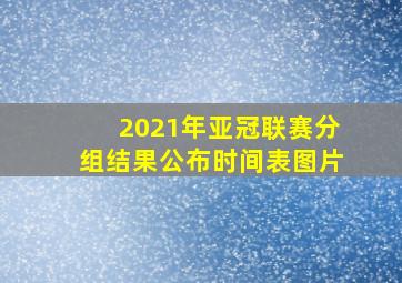 2021年亚冠联赛分组结果公布时间表图片