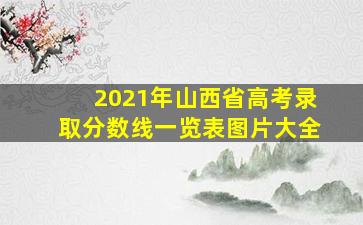 2021年山西省高考录取分数线一览表图片大全