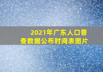 2021年广东人口普查数据公布时间表图片