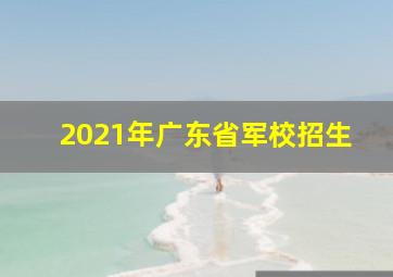 2021年广东省军校招生