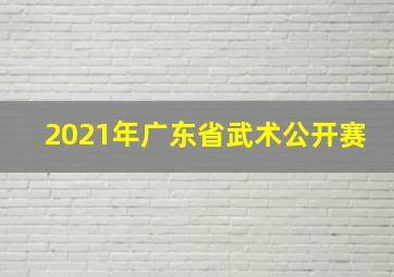 2021年广东省武术公开赛