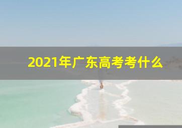 2021年广东高考考什么