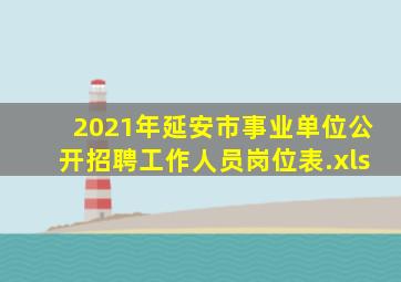 2021年延安市事业单位公开招聘工作人员岗位表.xls