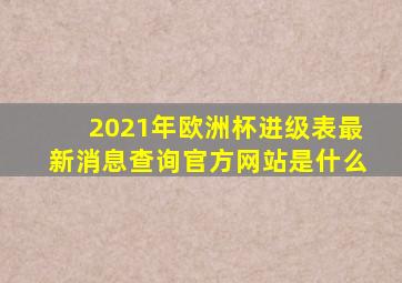 2021年欧洲杯进级表最新消息查询官方网站是什么