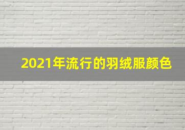 2021年流行的羽绒服颜色