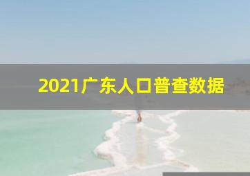 2021广东人口普查数据