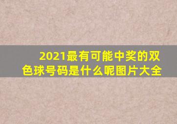 2021最有可能中奖的双色球号码是什么呢图片大全