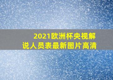 2021欧洲杯央视解说人员表最新图片高清