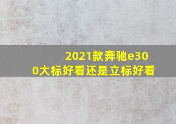 2021款奔驰e300大标好看还是立标好看