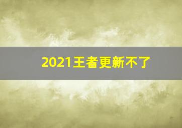 2021王者更新不了