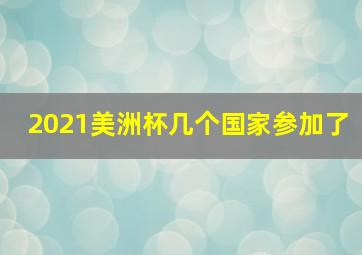 2021美洲杯几个国家参加了