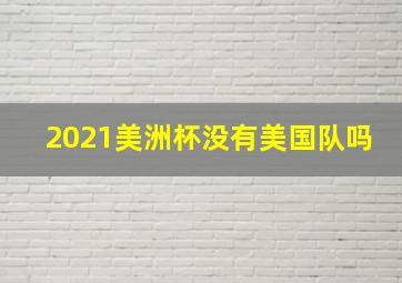 2021美洲杯没有美国队吗