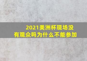 2021美洲杯现场没有观众吗为什么不能参加