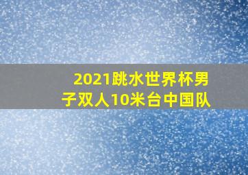 2021跳水世界杯男子双人10米台中国队