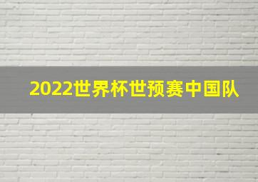 2022世界杯世预赛中国队