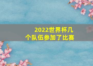 2022世界杯几个队伍参加了比赛