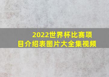 2022世界杯比赛项目介绍表图片大全集视频