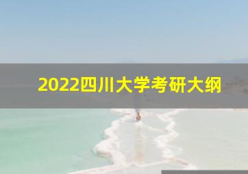 2022四川大学考研大纲