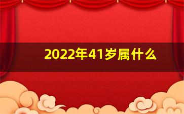 2022年41岁属什么