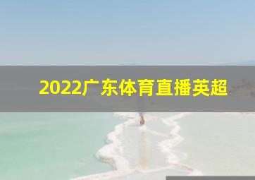 2022广东体育直播英超