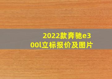 2022款奔驰e300l立标报价及图片