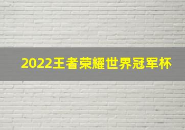 2022王者荣耀世界冠军杯