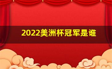 2022美洲杯冠军是谁