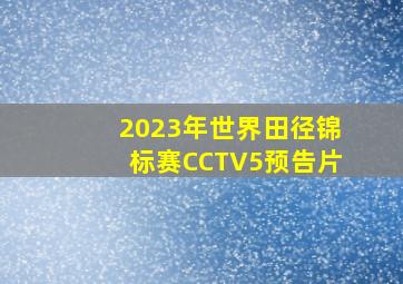 2023年世界田径锦标赛CCTV5预告片