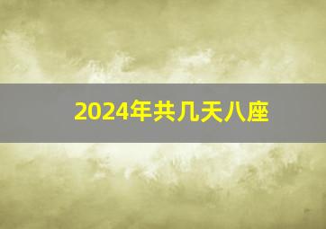 2024年共几天八座